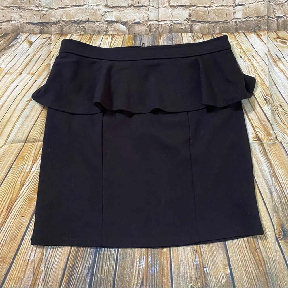 American Eagle Black Tiered Ruffle Mini Skirt